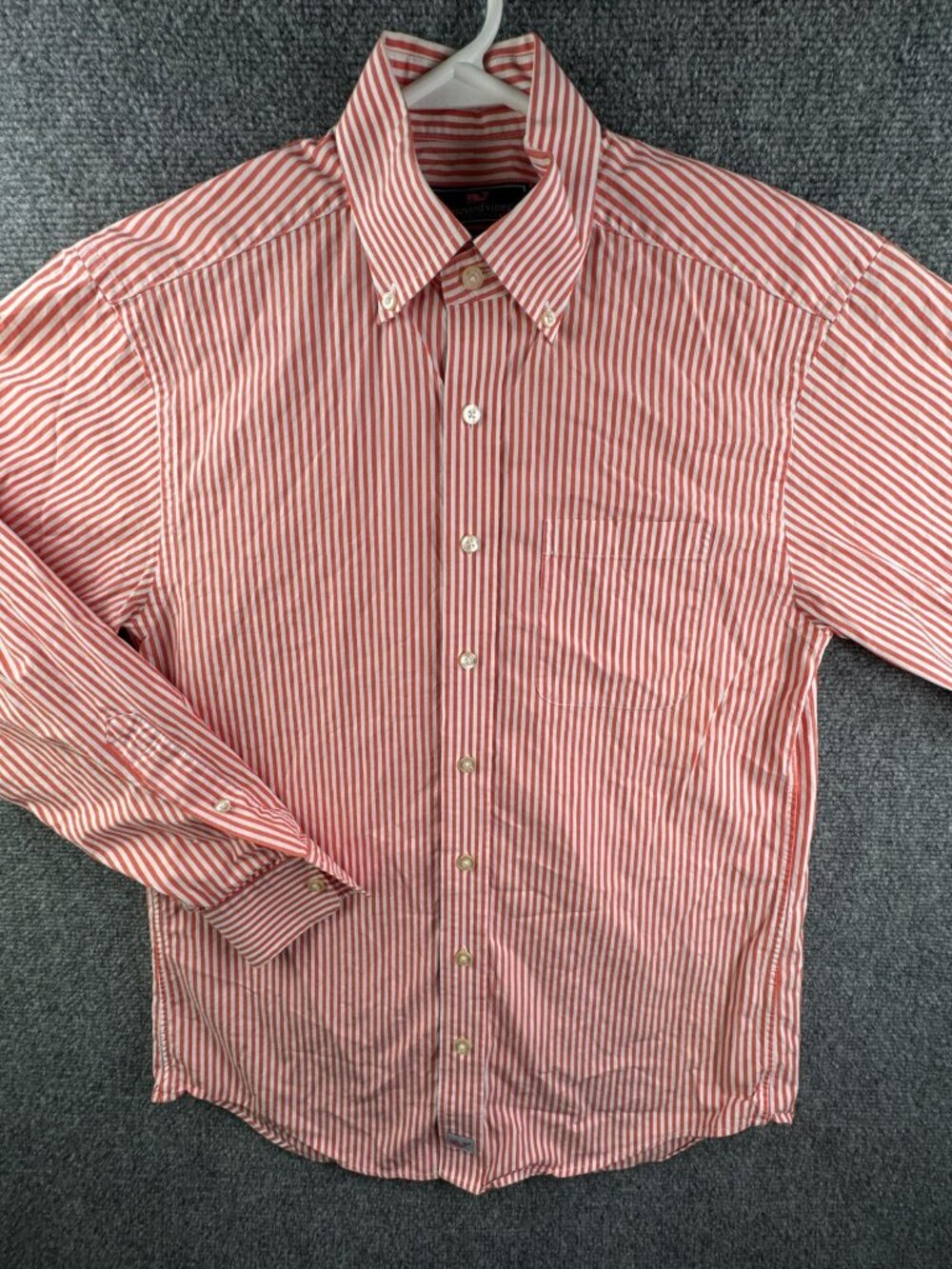 Vineyard Vines Murray Shirt Men Small Orange Striped Long Sleeve Button Preppy - Picture 2 of 12
